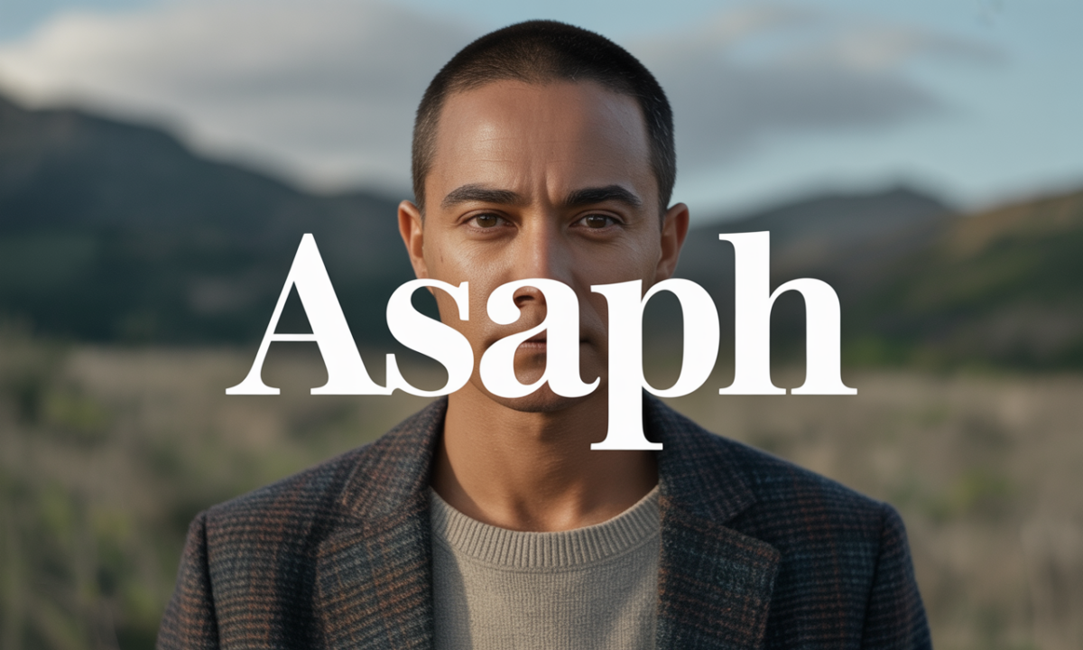 asaph est un prénom biblique d'origine hébraïque, souvent associé à un musicien et prophète de l'ancien testament, connu pour ses psaumes et sa sagesse spirituelle.