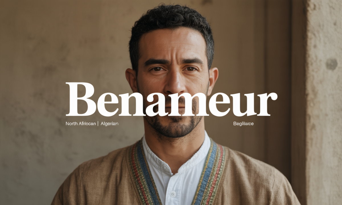 Illustration liée à l’origine et à l’histoire du nom de famille Benameur