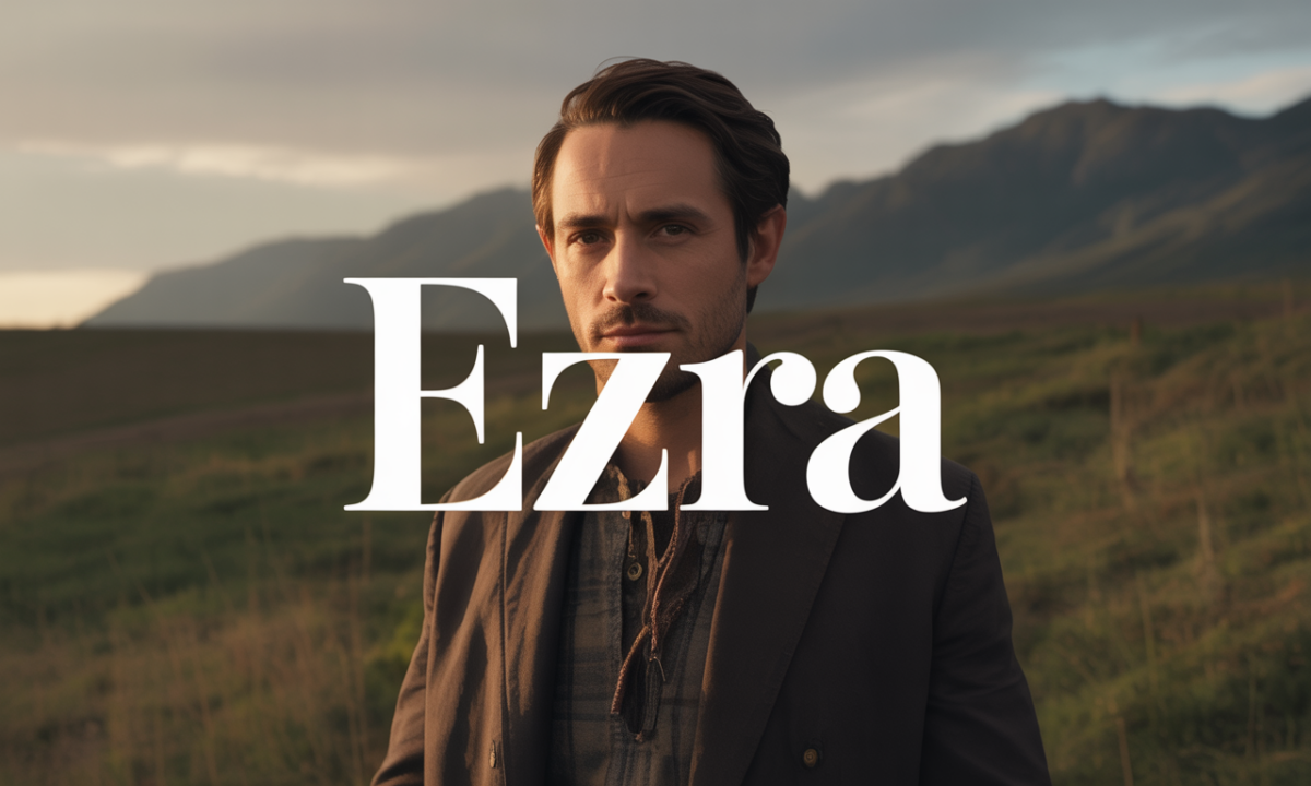 Illustration symbolique liée à l’origine du prénom Ezra