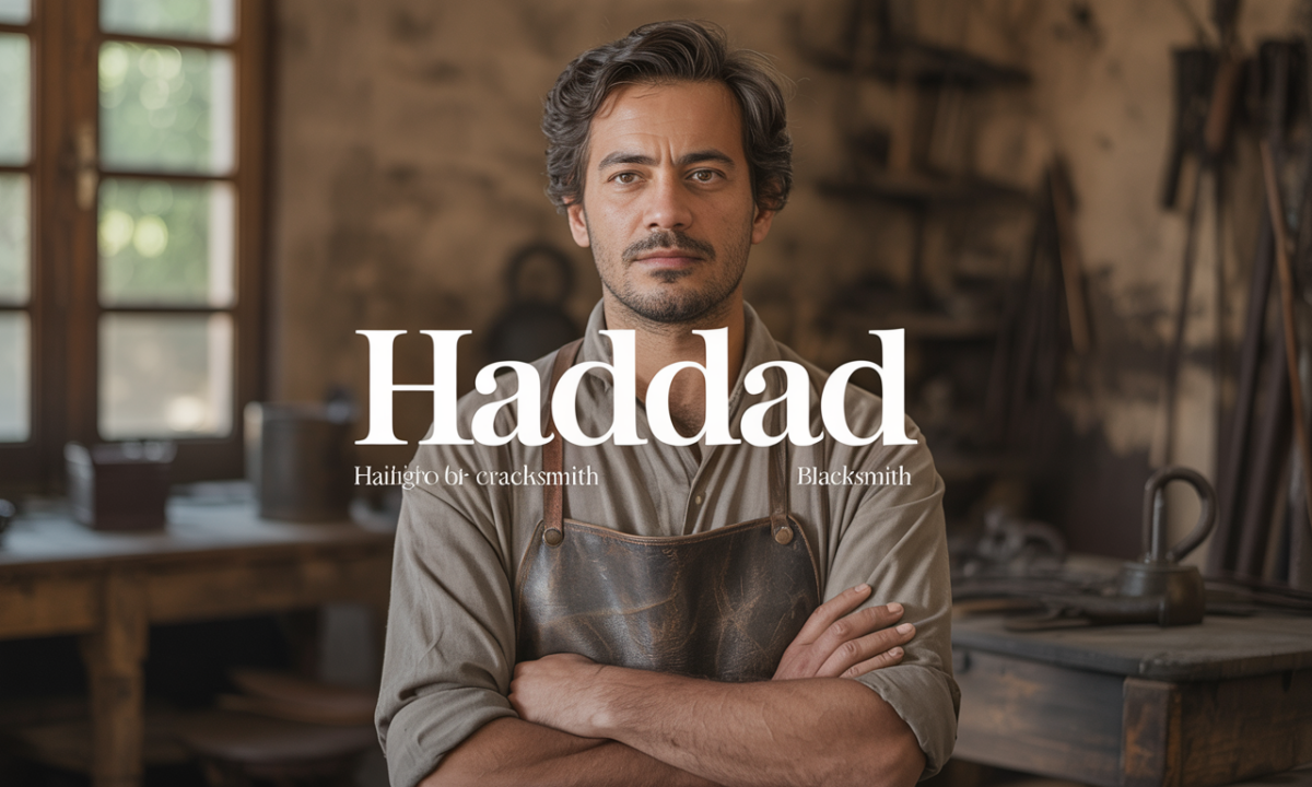 Illustration liée à l’origine et à l’histoire du nom de famille Haddad